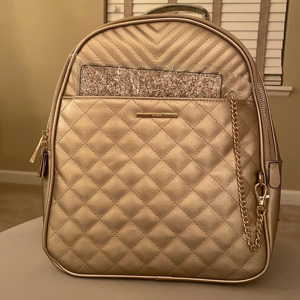 Aldo Auricelle Champagne Gold Backpack